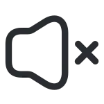 Volume Cross SVG Icon
